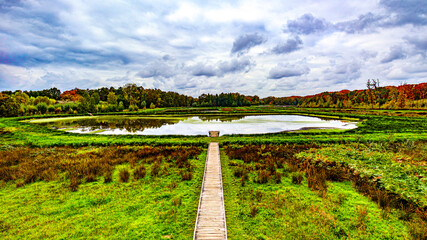 Belgian Autumn Rural Landscape With