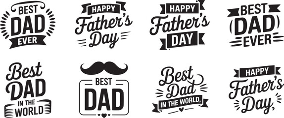 Obraz premium Happy Father's Day Design Collection - A set of stylish Father's Day Designs ,