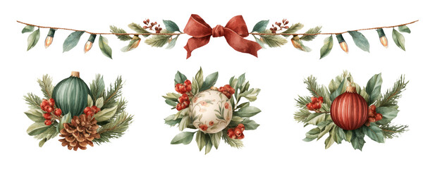 Fototapeta premium Cozy and Warm Decor Elements for Festive Mood Enhancement in Simple Art