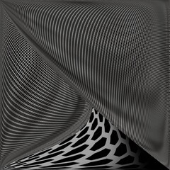 Abstract Honeycomb Wave Pattern