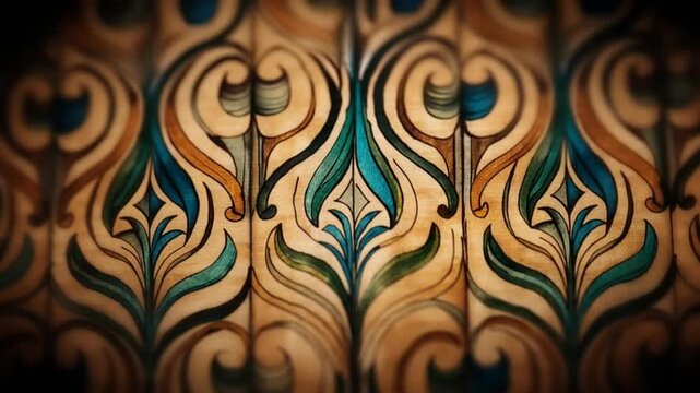 Elegant vintage floral wallpaper with a classic art nouveau design for backgrounds