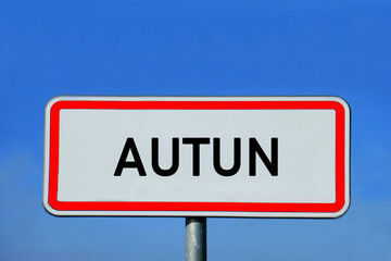 Obraz premium place-name sign Autun