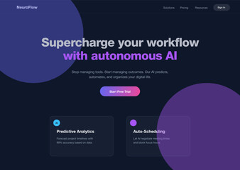  AI Workflow Optimization Landing Page