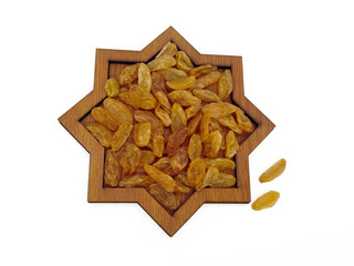 Raisin isolated on white background with clipping path. 