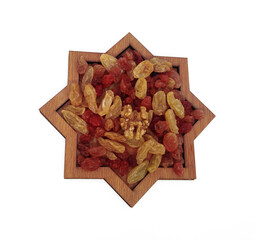 Raisin isolated on white background with clipping path. 