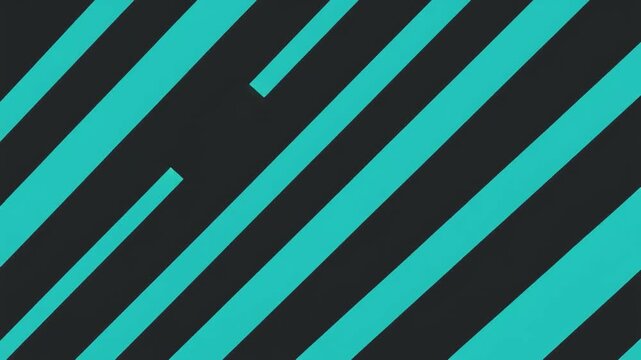 Teal and Black Diagonal Striped Minimal Modern Background