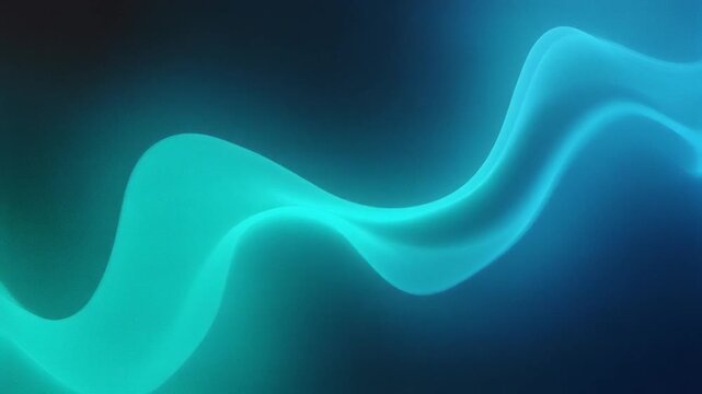 Teal flowing wave abstract background minimal modern design