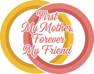 Best Friends Forever infinity typography design vector illustration for friendship bond loyalty and bff matching shirts on transparent background.