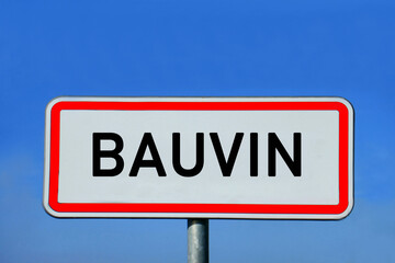 Obraz premium place-name sign Bauvin