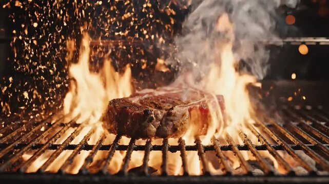 Searing Steak on a Blazing Grill