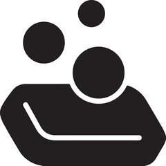 Minimalist Bar of Soap and Bubbles Hygiene Icon