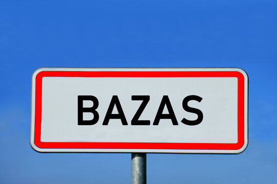 place-name sign Bazas