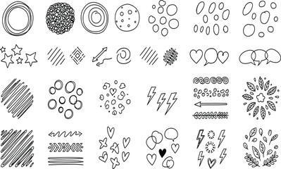 Fototapeta premium Collection of various halftone patterns and textures