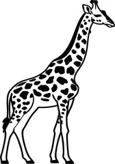 Naklejka premium Detailed silhouette of a giraffe icon