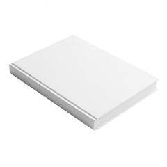 A white book with a clean and simple cover design isolated on transparent background