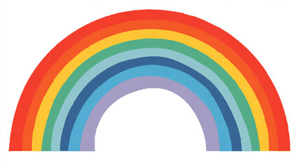 Rainbow Arc: Colorful Spectrum Illustration on White

