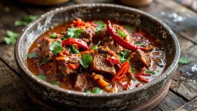 A dish of Georgian cuisine.
Pork with vegetables in Georgian style. 
Chashushuli is a traditional spicy Georgian stew.