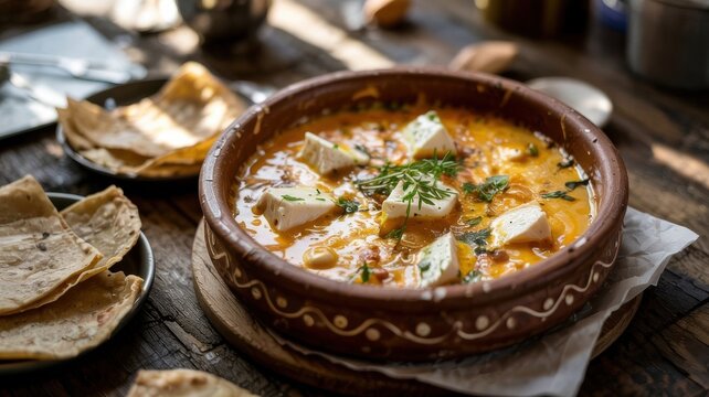 A dish of Georgian cuisine.
Borano (in Adjarian). Borano is a traditional high&mdash;calorie dish.
