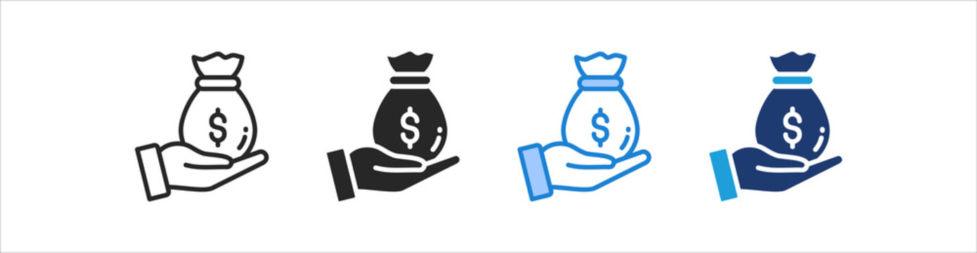 Profit Icon Set Multiple Style Vector Collection