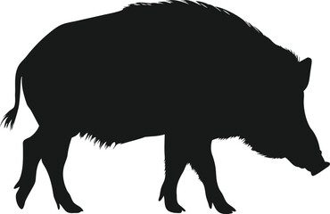 Boar silhouette, Boar outline, Boar shape, Boar icon, Wild boar, Hog silhouette, Hog outline, Pig silhouette, Pig outline, Boar animal, Farm animal, Forest animal, Wildlife silhouette, Animal silhouet