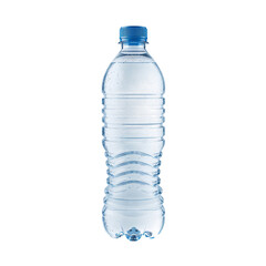 Clear Plastic Water Bottle Filled With Water on a White Background in a Studio Setting