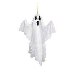 Obraz premium Hanging Ghost Decoration for Halloween Event in October Hanging From a Ceiling