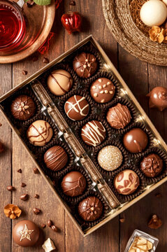 Chocolate-filled bonbons