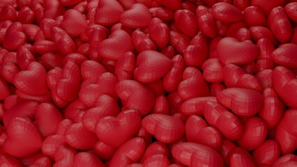corazones 3d amor San Valent&iacute;n