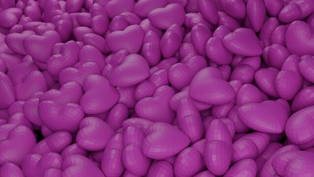 Hearts love made in 3D with Blender and love