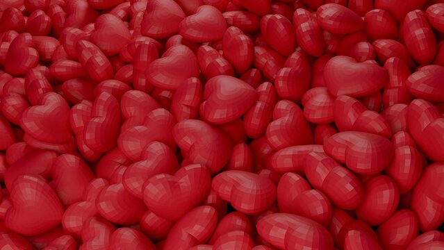 corazones 3d amor San Valent&iacute;n
