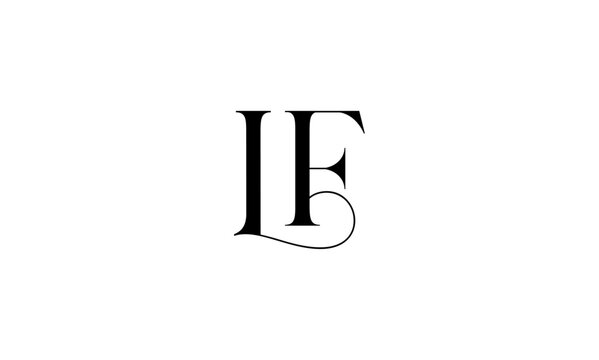 LF initial letters logo or LF monogram