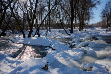 river in winter