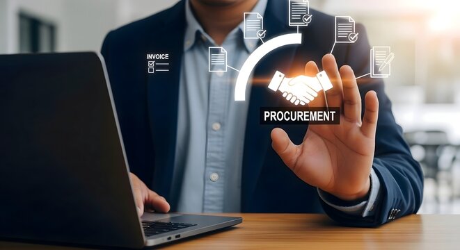 Procurement process management system software business technology solution concept automation tool
