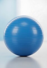 Blue Exercise Ball - Fitness and Wellness Equipment for Core Strength.