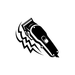 Obraz premium Black and white illustration of a professional hair clippers tool