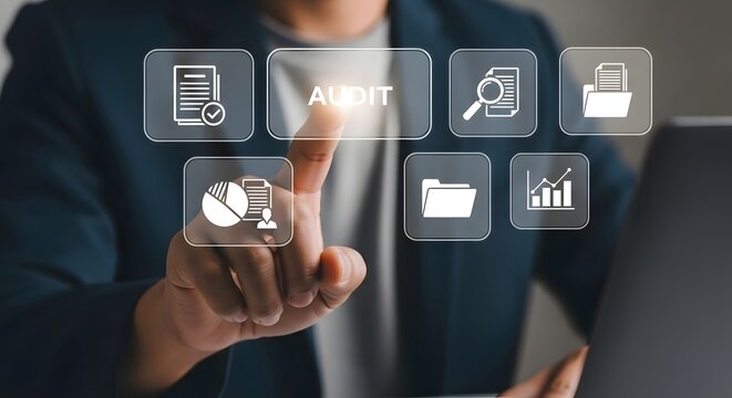 Audit process compliance financial review analysis data management business auditing report system