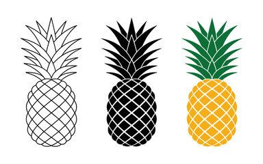 Pineapple Vector Set