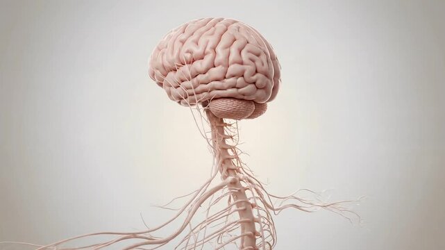 Brain and Nervous System Anatomy, Illustration