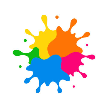 easy to brush edit vector illustration of colorful splas