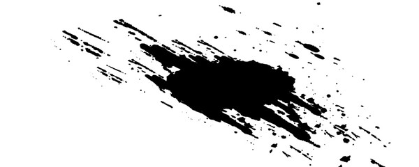 Fototapeta premium black ink dropped splash splatter on white background vector