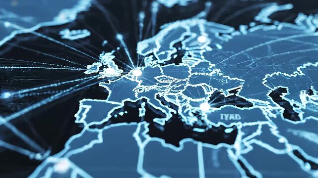 Global Network Connections Visualized Digitally.