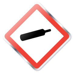 GHS Gas Cylinder Hazard Pictogram &ndash; Gas Under Pressure Safety Icon
