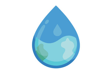 Transparent Raindrop Containing a Small World Inside