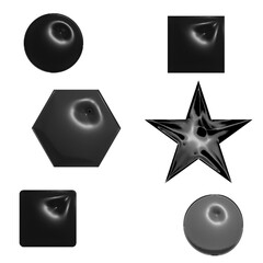 black and white stars