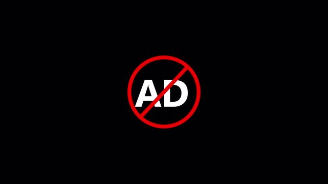 ad  not allowed  not allowed, . Lettering AND Logo Video, Luxury Ad Clothing Effects no ad crossed out mark color icon animation ad not allowed icon animation in transparent background in 4K animation