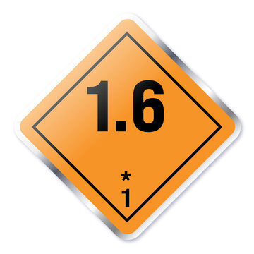 UN Class 1.6 Explosives Transport Hazard Label Icon
