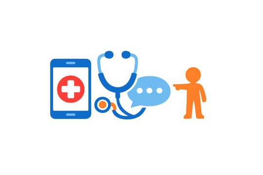 Health consultation technology connects patients and doctors through mobile devices and communication tools in modern healthcare settings