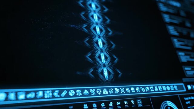 Medical scan displays backbone details in blue light technology