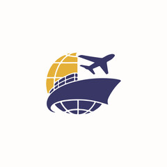 airplane flying around the world