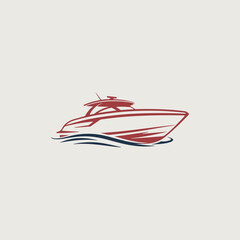 yacht icon vector illustration